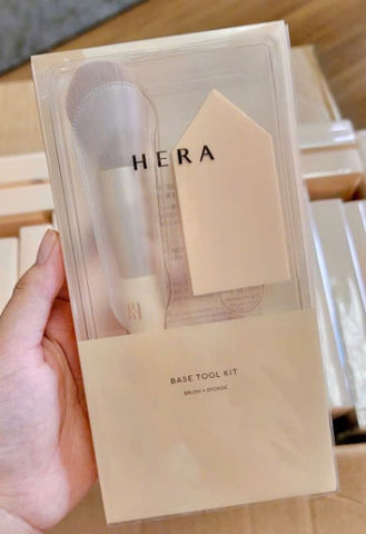Set Cọ Má Và Mút Tán Nền Hera Base Tool Kit Brush Puff (Powder Brush Sponge Foundation)