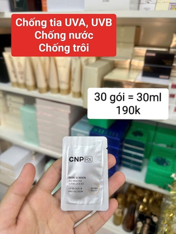 Cnp Skin Screen All Master Sunblock Ex - 30 Gói Sample Kem Chống Nắng, Chống Nước Vật Lý Cnp Rx 1ml