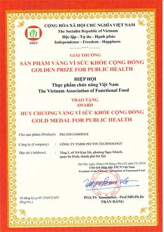 Sản phẩm vàng vì sức khỏe cộng đồng