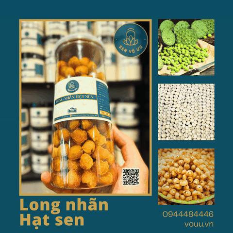 Long nhãn bọc hạt sen ăn liền bổ dưỡng | Sen Vô Ưu