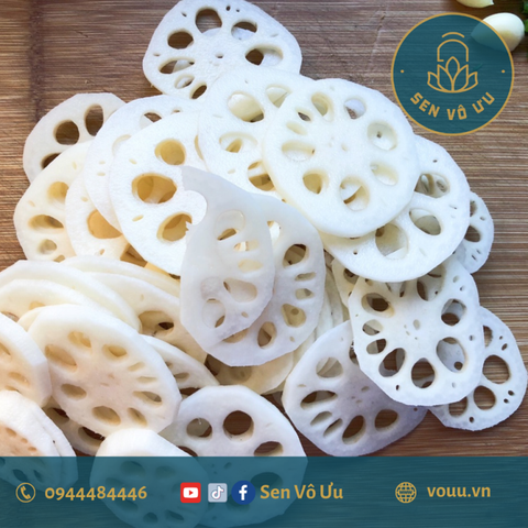 Củ sen tươi cắt lát | Sen Vô Ưu
