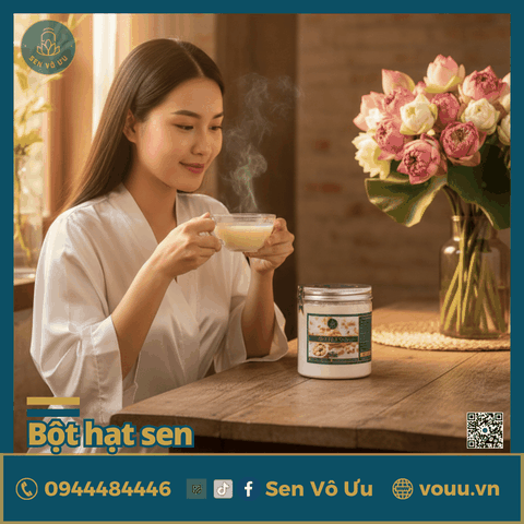 Bột hạt sen nguyên chất không đường | Sen Vô Ưu