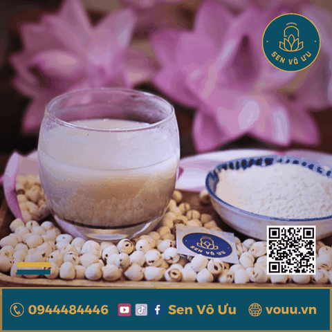 Bột hạt sen nguyên chất không đường | Sen Vô Ưu