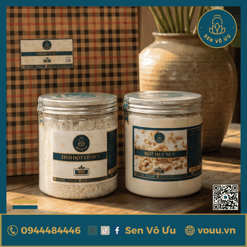 Combo Tinh bột củ sen - Bột hạt sen nguyên chất | Sen Vô Ưu