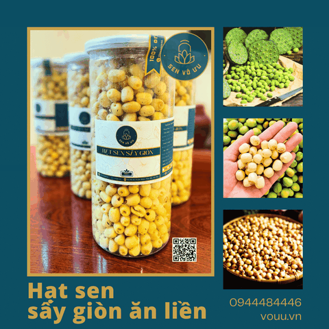 Hạt sen sấy giòn ăn liền | Sen Vô Ưu