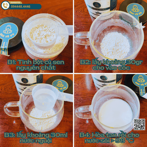 Tinh bột củ sen nguyên chất | Sen Vô Ưu