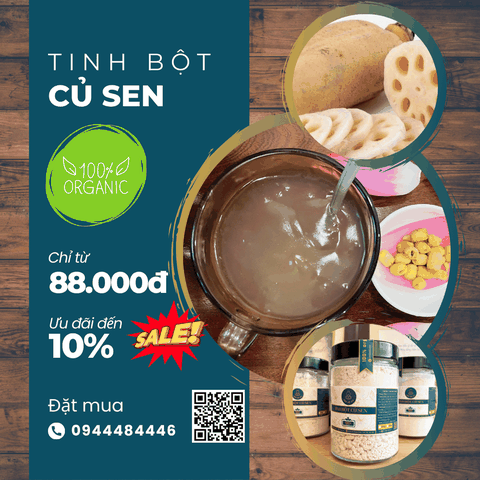 Tinh bột củ sen nguyên chất | Sen Vô Ưu