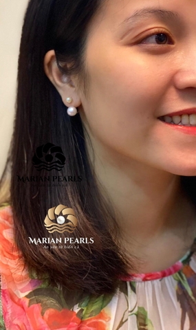 Bông Tai Ngọc Trai Akoya Kiểu Dior