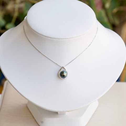 Mặt Dây Hình Trái Tim Kết Hợp Các Loại Ngọc Trai