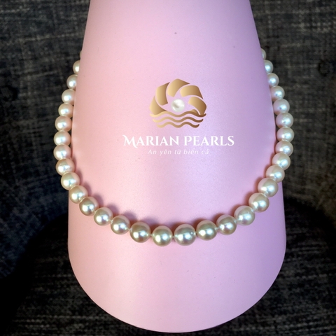 Vòng Cổ Ngọc Trai Akoya Ánh Sa Tanh