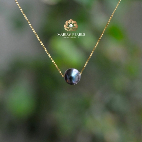 Dây Xuyên Tâm Ngọc trai Tahiti Ánh Tím