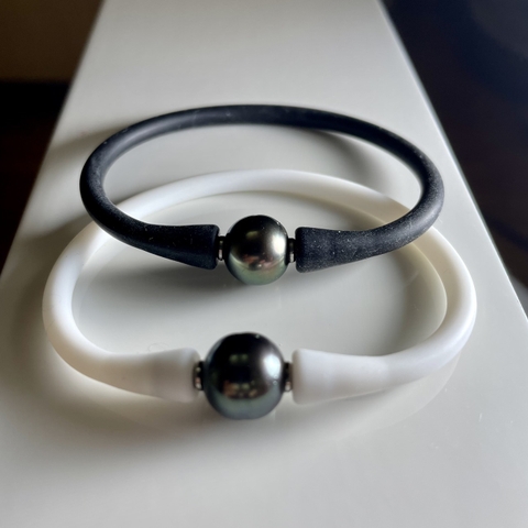 Vòng Tay Silicon Ngọc Trai Tahiti