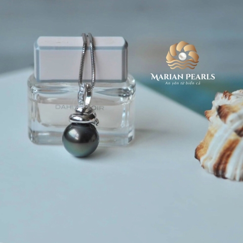 Bộ Nhẫn Và Mặt Dây Ngọc Trai Tahiti