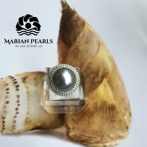 Nhẫn Ngọc Trai Tahiti Ánh Kim