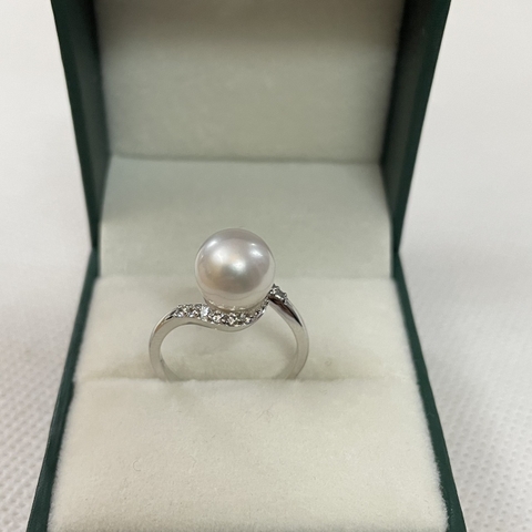 Nhẫn Vàng 10k Kết Hợp Ngọc Trai Akoya Trắng