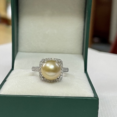 Nhẫn Vàng 14k Gắn Ngọc Trai Southsea Vàng