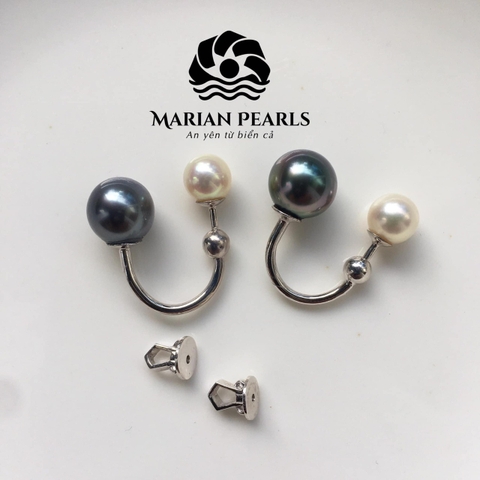 Bông Tai Ngọc Trai Tahiti Kiểu Dior