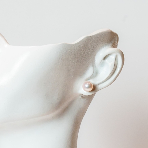 Bông Tai Ngọc Trai Akoya Sắc Ngọc Thanh Tao