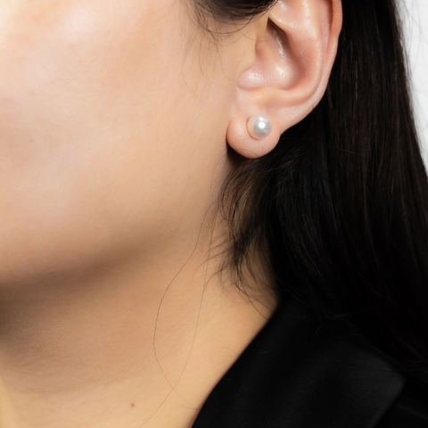 Bông Tai Ngọc Trai Akoya Sắc Ngọc Thanh Tao