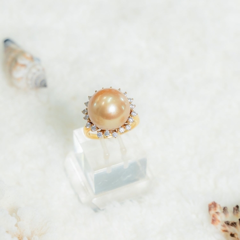 Nhẫn Ngọc Trai Southsea Sắc Ngọc Lấp Lánh