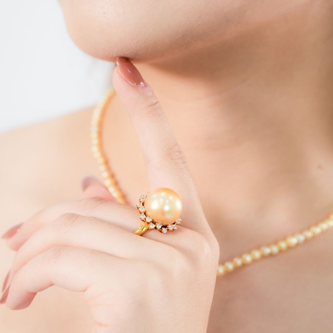 Nhẫn Ngọc Trai Southsea Sắc Ngọc Lấp Lánh