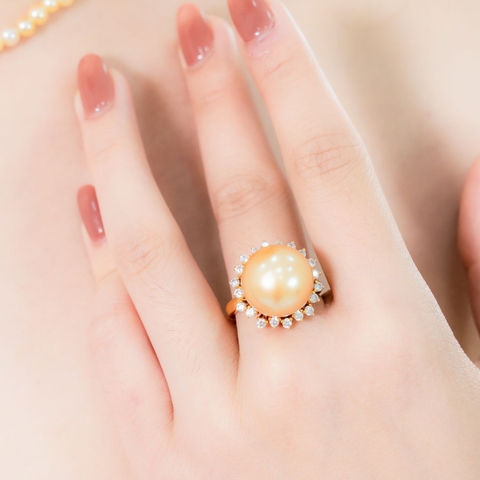 Nhẫn Ngọc Trai Southsea Sắc Ngọc Lấp Lánh