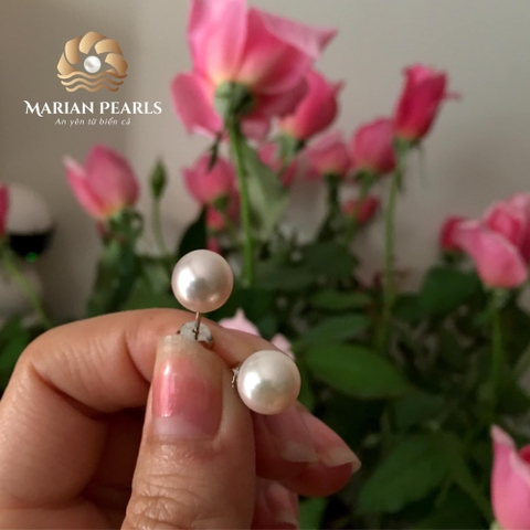 Bông Tai Nụ Ngọc Trai Biển Akoya