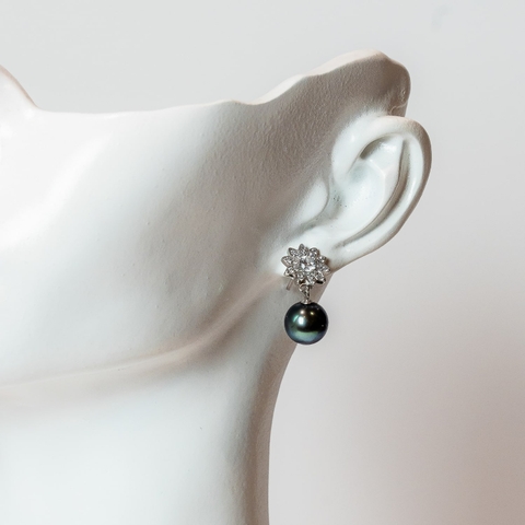 Bông Tai Ngọc Trai Tahiti Biển Khơi Lấp Lánh