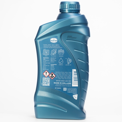 Eurol Coolant -36°C G11 (Xanh) – Nước làm mát pha sẵn G11, chống đông -36°C, bảo vệ chống ăn mòn cho ô tô/xe tải/xe khách