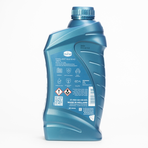 Nước Làm Mát Pha Sẵn Eurol Coolant -36°C G12 EVO Màu Hồng – Lobrid PSi-OAT Chuẩn VW G 12 evo TL 774-L Cho Ô Tô VAG Đời Mới (E504146)