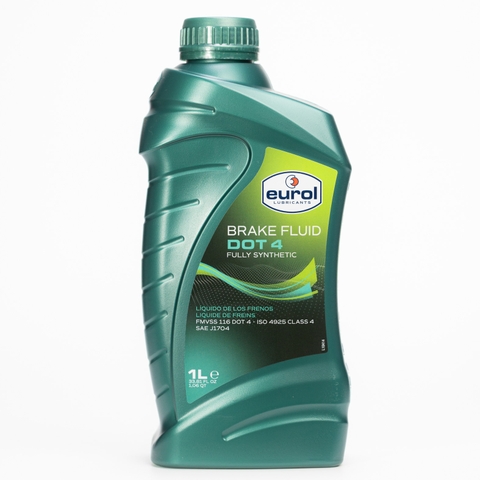 Dầu Phanh Tổng Hợp Eurol Brake Fluid DOT 4 Fully Synthetic 1L | Dầu Thắng DOT4 Cho Ô Tô & Xe Máy ABS ESP (E801400)