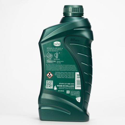 Dầu Phanh Tổng Hợp Eurol Brake Fluid DOT 4 Fully Synthetic 1L | Dầu Thắng DOT4 Cho Ô Tô & Xe Máy ABS ESP (E801400)