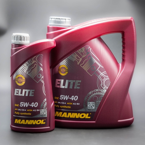 Nhớt Động Cơ Moto, Oto Máy Xăng & Dầu - Mannol Elite SAE 5W-40 API SN/CH-4 7903