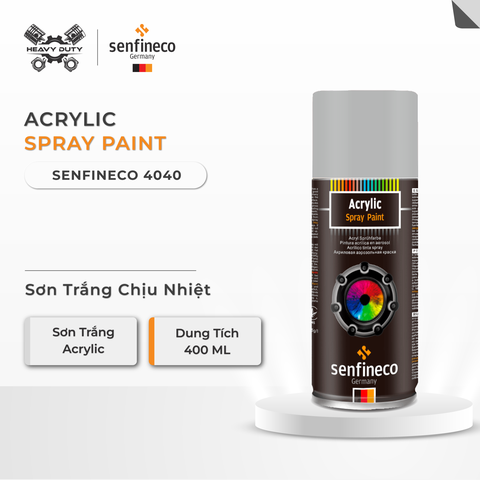 Senfineco 4040 Sơn Trắng Bóng - Paint Acrylic White Gloss [4040]