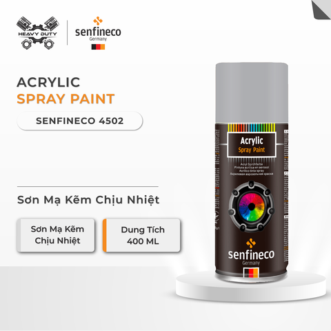 Senfineco 4502 Sơn Mạ Kẽm 500°C - Galvanizing Zinc Paint 500°C  400ML