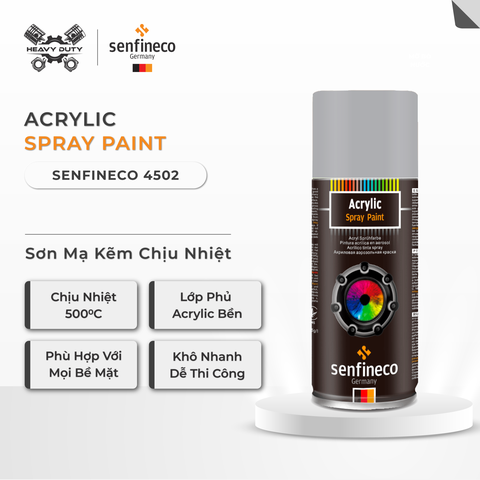 Senfineco 4502 Sơn Mạ Kẽm 500°C - Galvanizing Zinc Paint 500°C  400ML
