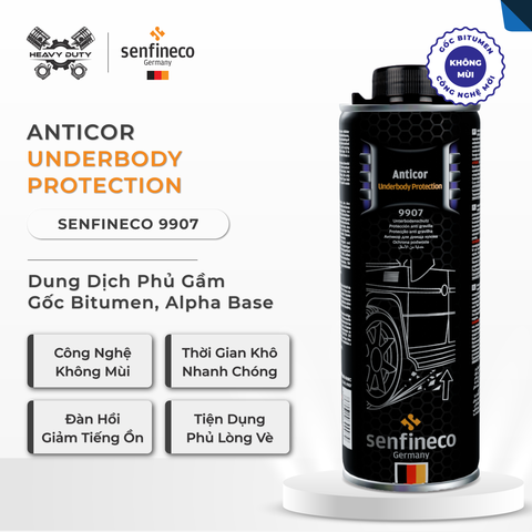 Senfineco 9907 Phủ Gầm Gốc Bitumen, Aplha Base - Anticor Underbody Protection [1L] [Bitumen]