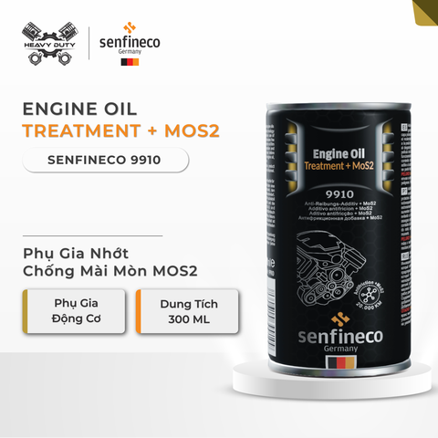 Senfineco 9910 Phụ Gia Nhớt Chống Mài Mòn - Engine Oil Treatment Mos2 [300ML]