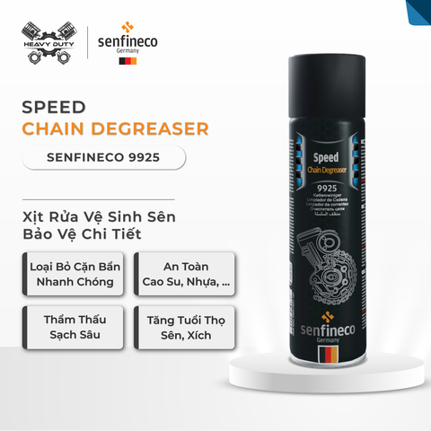 Combo Vệ Sinh & Dưỡng Sên Cao Cấp Senfineco 9924 9925 Road Chain Care Kit | Mỡ Bò Xanh Chịu Nhiệt, Tặng Bàn Chải Chuyên Dụng