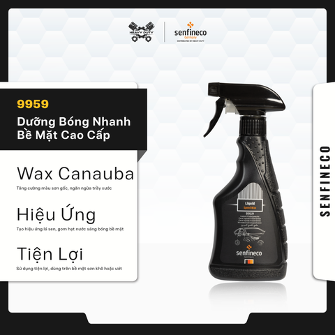 Senfineco 9959 Xịt Dưỡng Bóng Nhanh Bề Mặt Cao Cấp - Liquid Speed Wax [380ML]