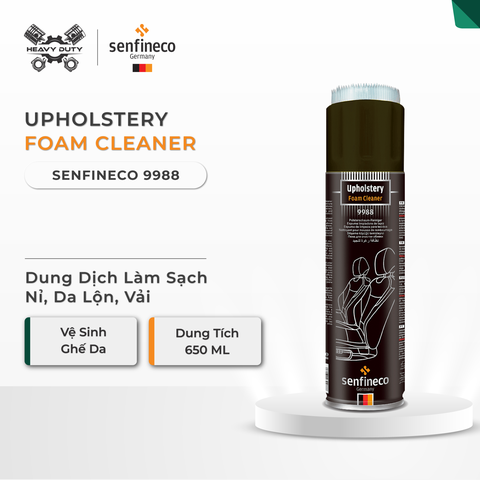 Senfineco 9988 - Dung Dịch Làm Sạch Nỉ, Da Lộn, Vải - Upholstery Foam Cleaner 650ml