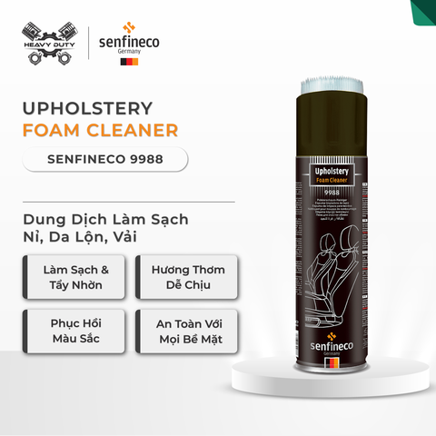 Senfineco 9988 - Dung Dịch Làm Sạch Nỉ, Da Lộn, Vải - Upholstery Foam Cleaner 650ml