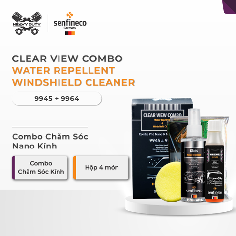 Combo Chăm Sóc Nano Kính - Senfineco 4564 Clear View Combo Water Repellent & Windshield Cleaner