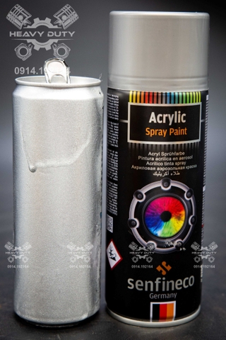Senfineco 4200/4202 Sơn Chịu Nhiệt Màu Xám Và Đen - Acrylic Paint 300 Độ °C [450ML] [Khô Cực Nhanh]