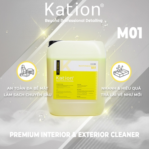 Dung Dịch Vệ Sinh Nội Ngoại Thất Ô Tô Kation M01 - Interior & Exterior Cleaner | Làm Sạch Sâu, Khử Mùi, An Toàn Mọi Bề Mặt