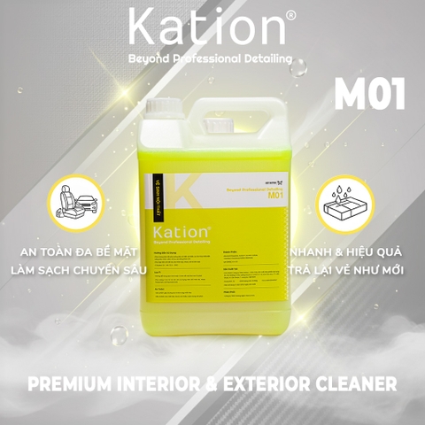 Dung Dịch Vệ Sinh Nội Ngoại Thất Ô Tô Kation M01 - Interior & Exterior Cleaner | Làm Sạch Sâu, Khử Mùi, An Toàn Mọi Bề Mặt