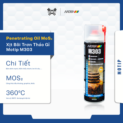 Xịt Bôi Trơn Tháo Gỉ Sét - Motip Penetrating Oil Mos2
