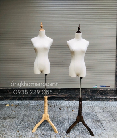 Manocanh nữ không tay chóp gỗ