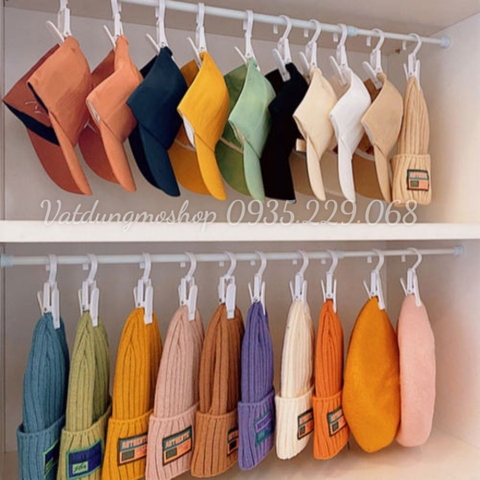 Kẹp mũ trắng cho shop quần áo, phụ kiện