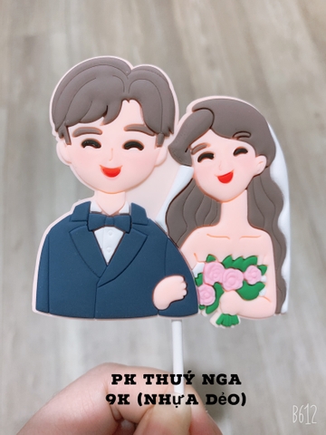 TUONG-Cô dâu chú rể hoa hồng (nhựa dẻo). T03  T77